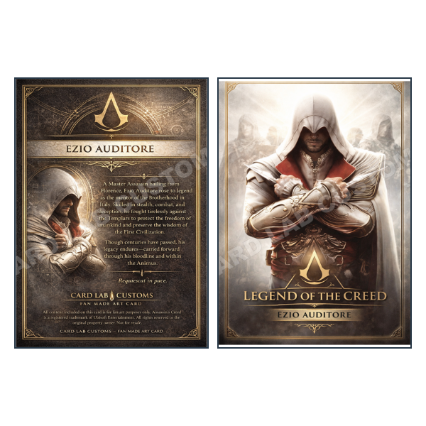 Assassin’s Creed Legend of the Creed - Custom Fan Made Card front and back
