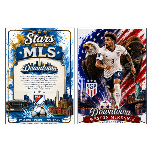 Weston McKennie Downtown United States - Custom Fan Made Card front and back
