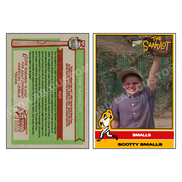 SCOTTY SMALLS The Sand Lot - Custom Fan Made Card front and back