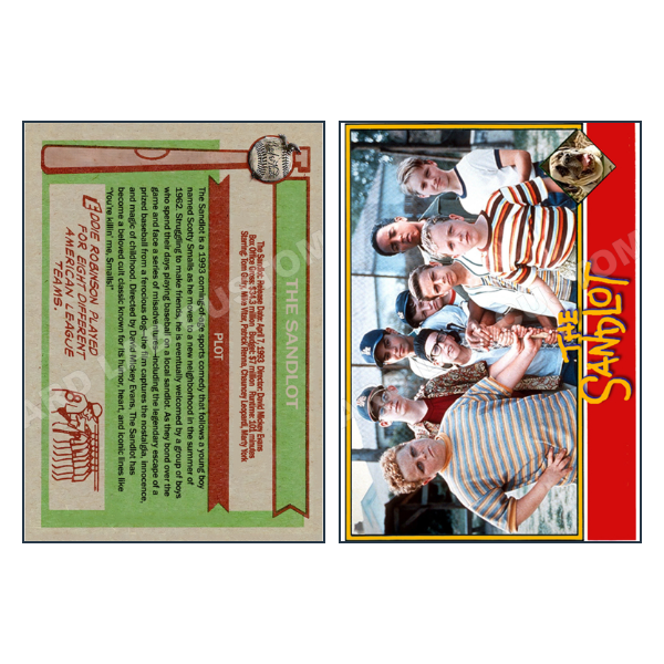 The Sandlot Team Card - Custom Fan Made Card front and back
