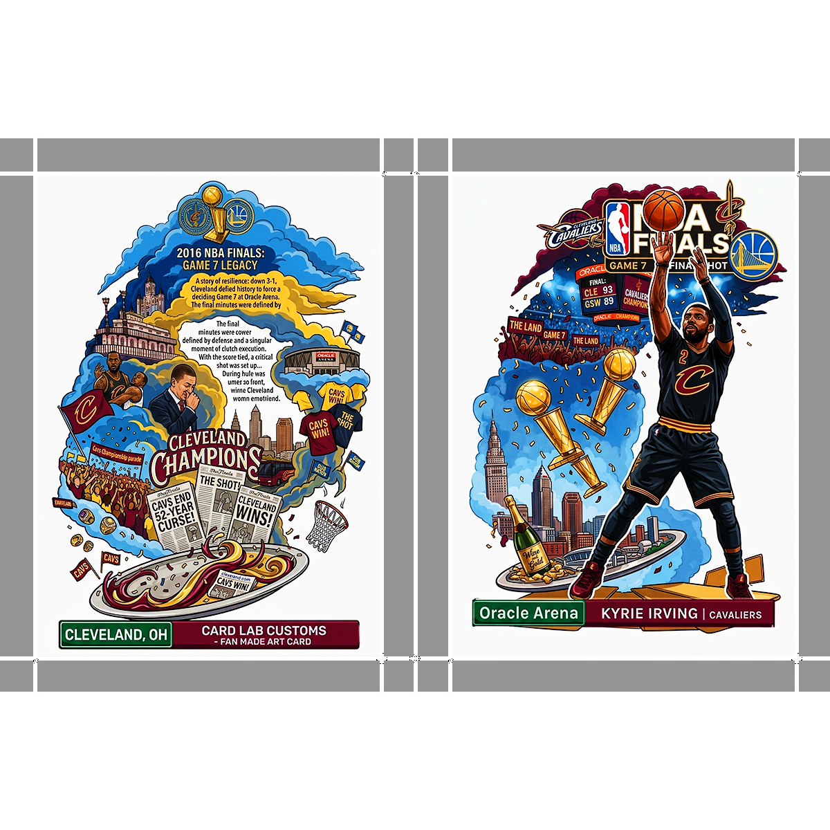 Kyrie Irving Downtown 2016 NBA Finals Final Shot (b) Cleveland Cavaliers