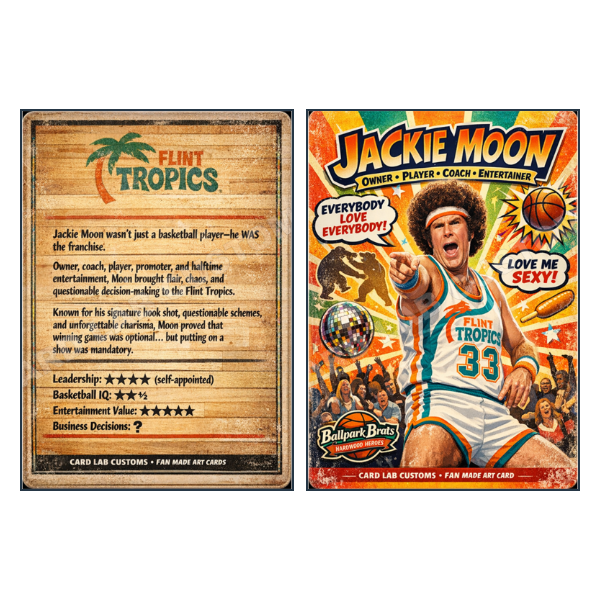 Jackie moon - Custom Fan Made Card front and back