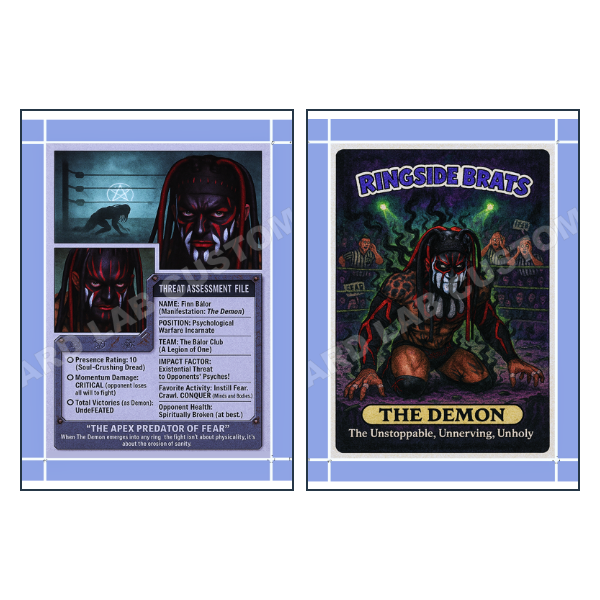 Fin Balor as The Demon - Custom Fan Made Card front and back
