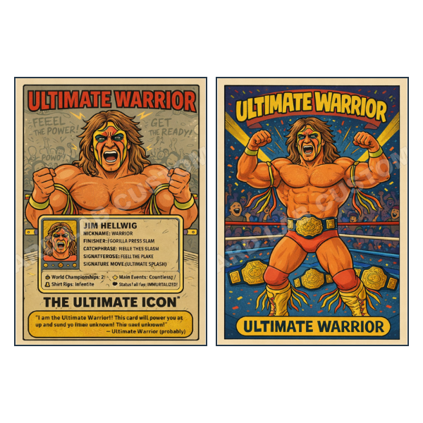 Ultimate Warrior - Custom Fan Made Card front and back