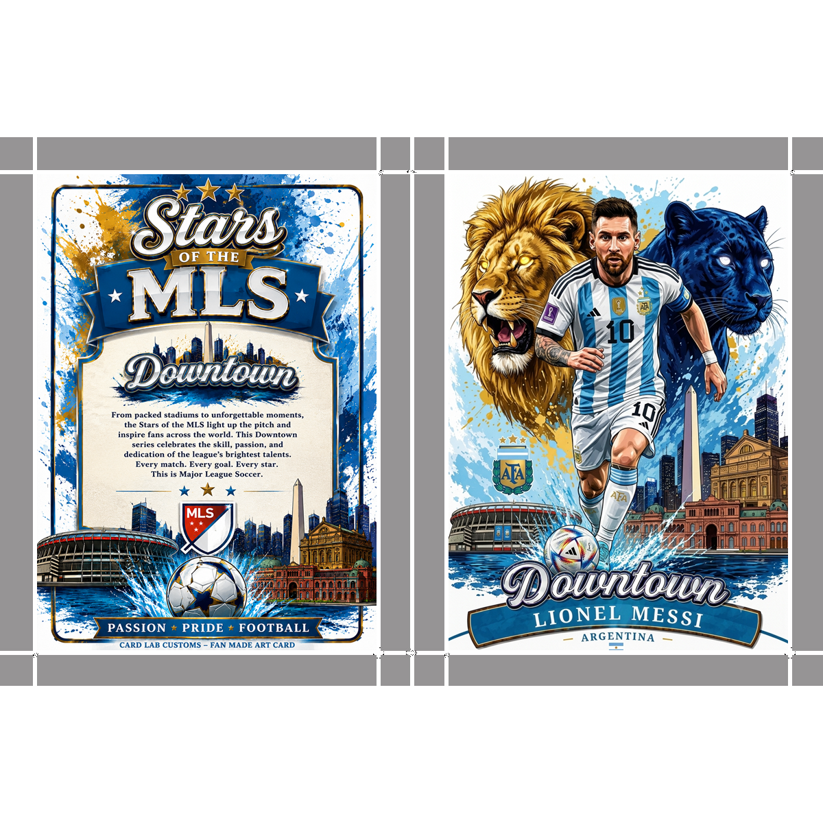 Lionel Messi Downtown Custom Fan Made Art Card