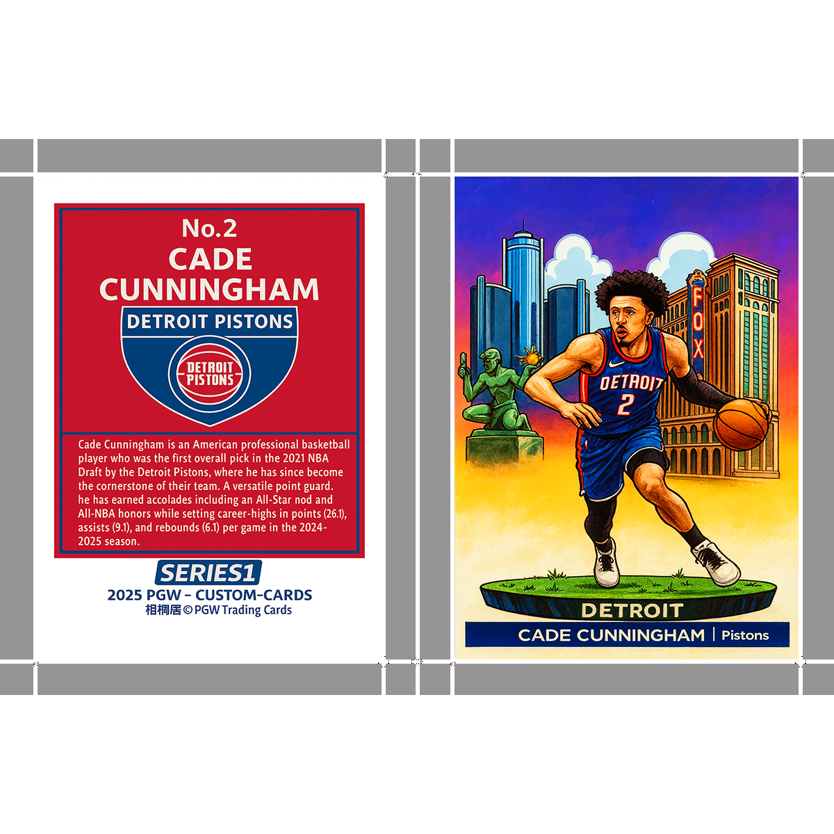 Cade Cunningham Downtown Detroit Pistons