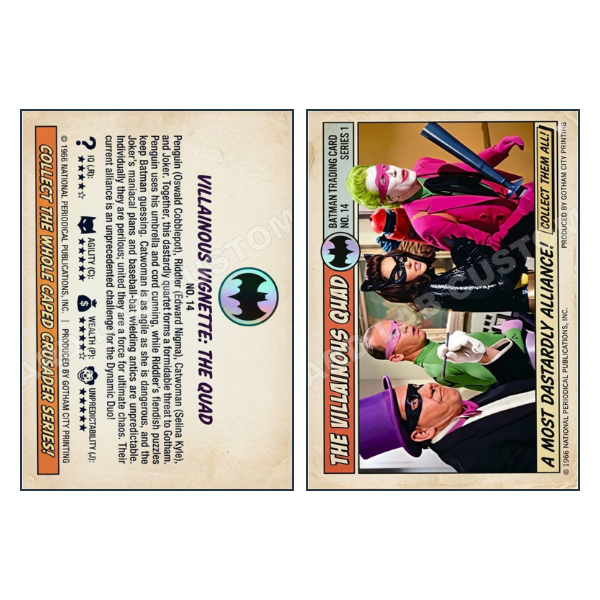 Batman - The Villian Squad - Custom Fan Made Card front and back