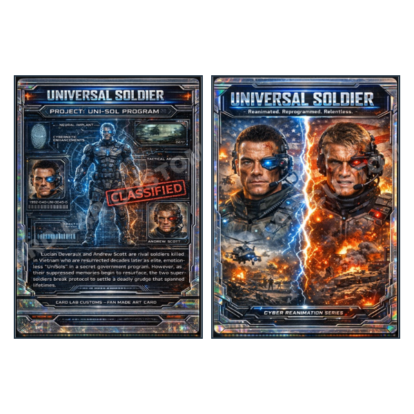 The Universal Soldier - Custom Fan Made Card front and back