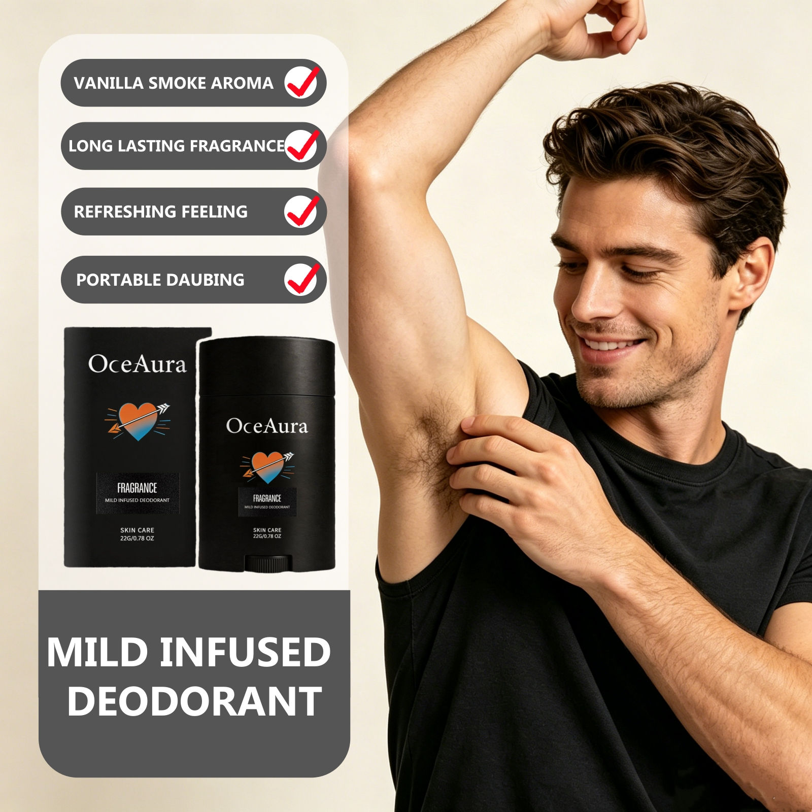 Natural Deodorant Stick - Vanilla Smoke Scent