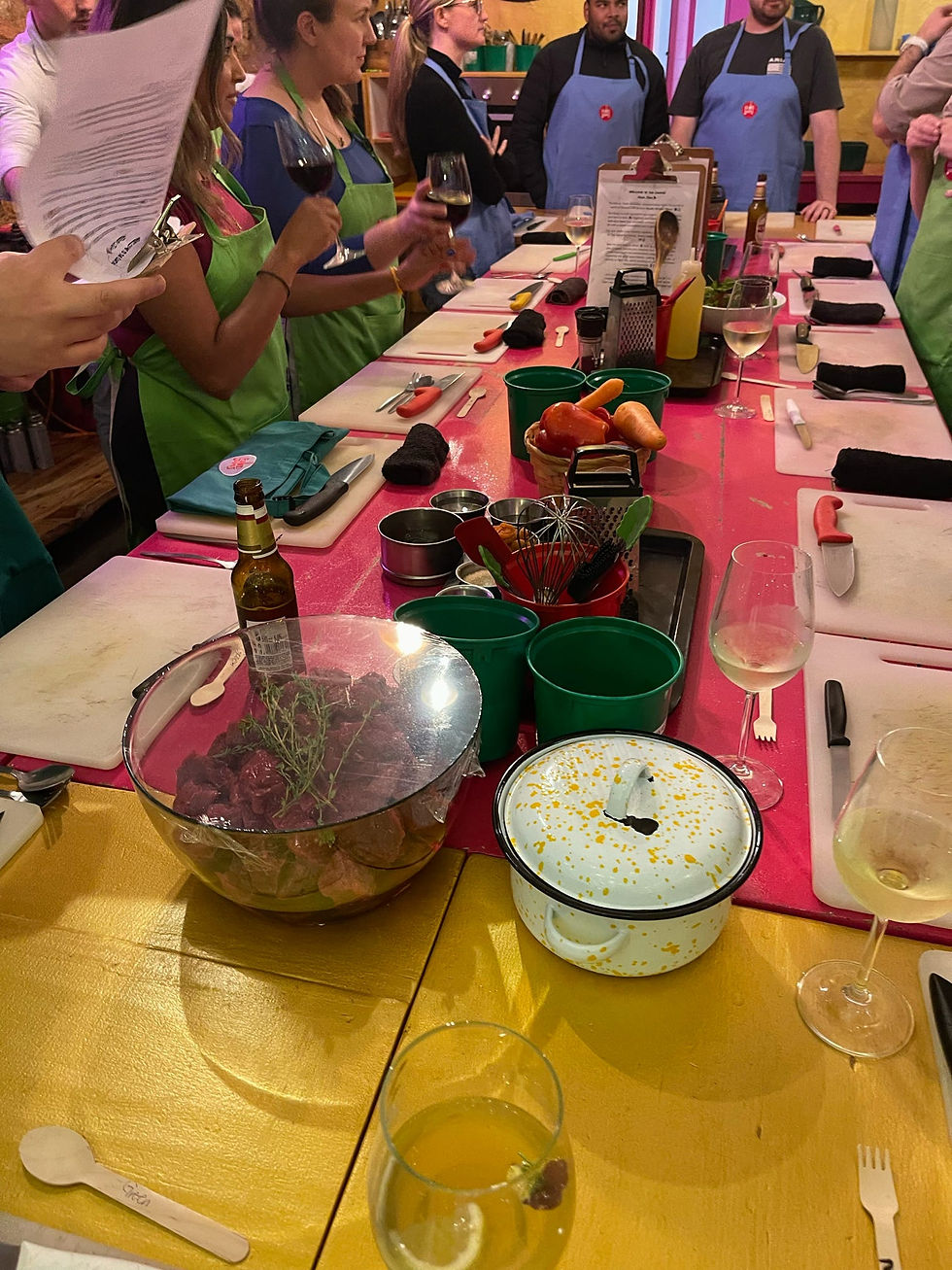 The table all set before the chaos started