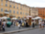 Art vendors in Piazza Navona