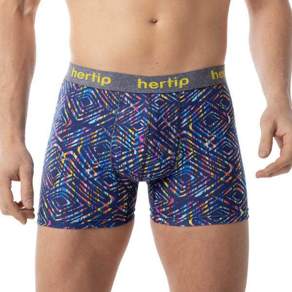 Küçük resim: Desenli Elastan Boxer
