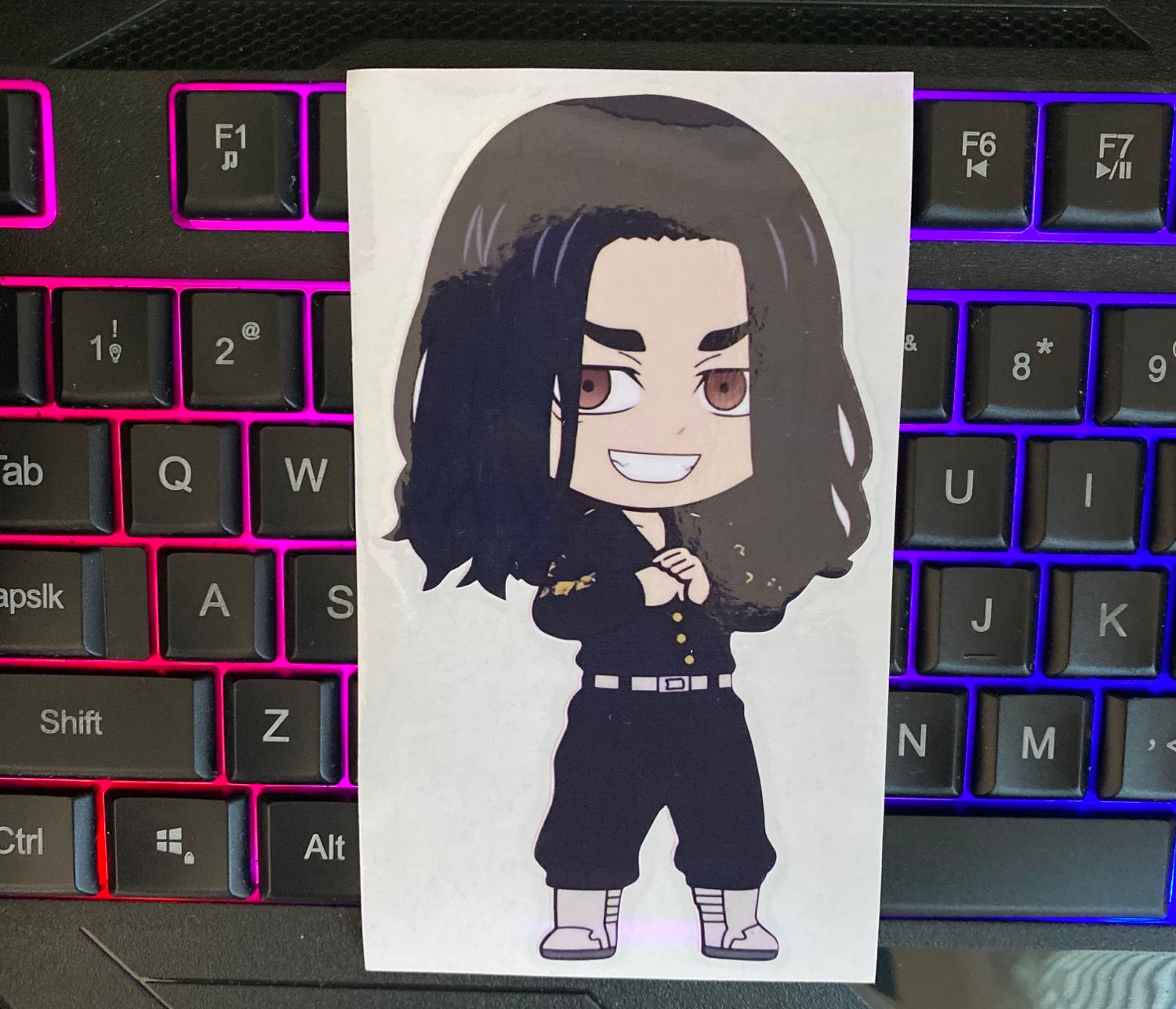 Baji Peek Anime Car Sticker