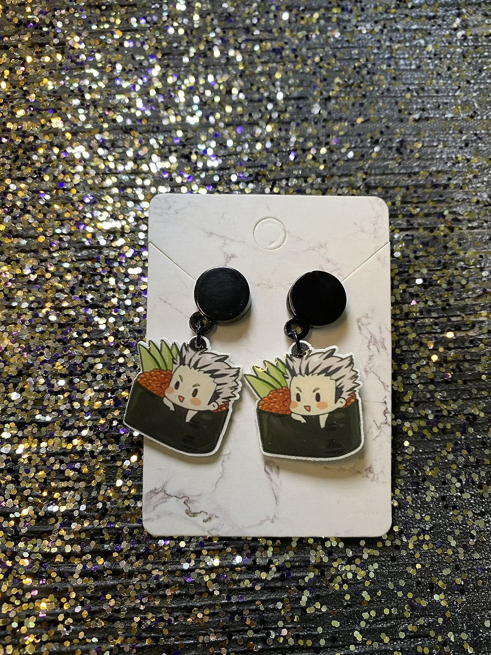 Thumbnail: Haikyuu!! Bokuto Sushi Earrings