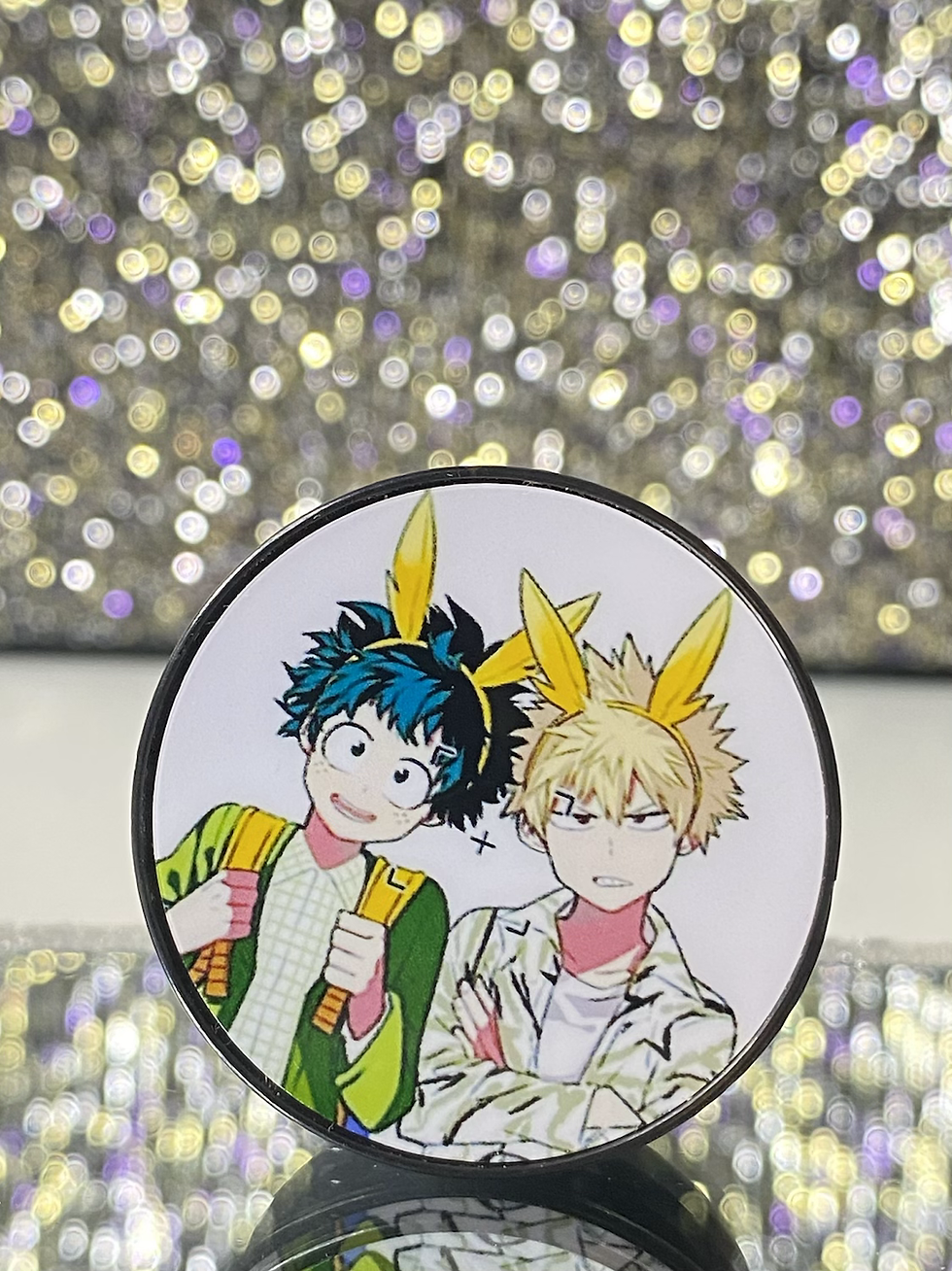 Thumbnail: Bakugou and Midoriya All Might Headbands Adjustable Phone Holder