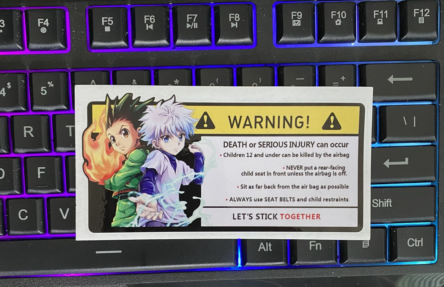 Killua & Gon Precautions Sticker