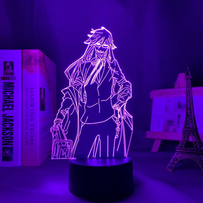 Thumbnail: Black Butler Grell Sutcliff 3D Night Light with Remote