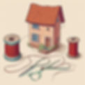 Home being mended together with a needle and thread after being broken.jpg