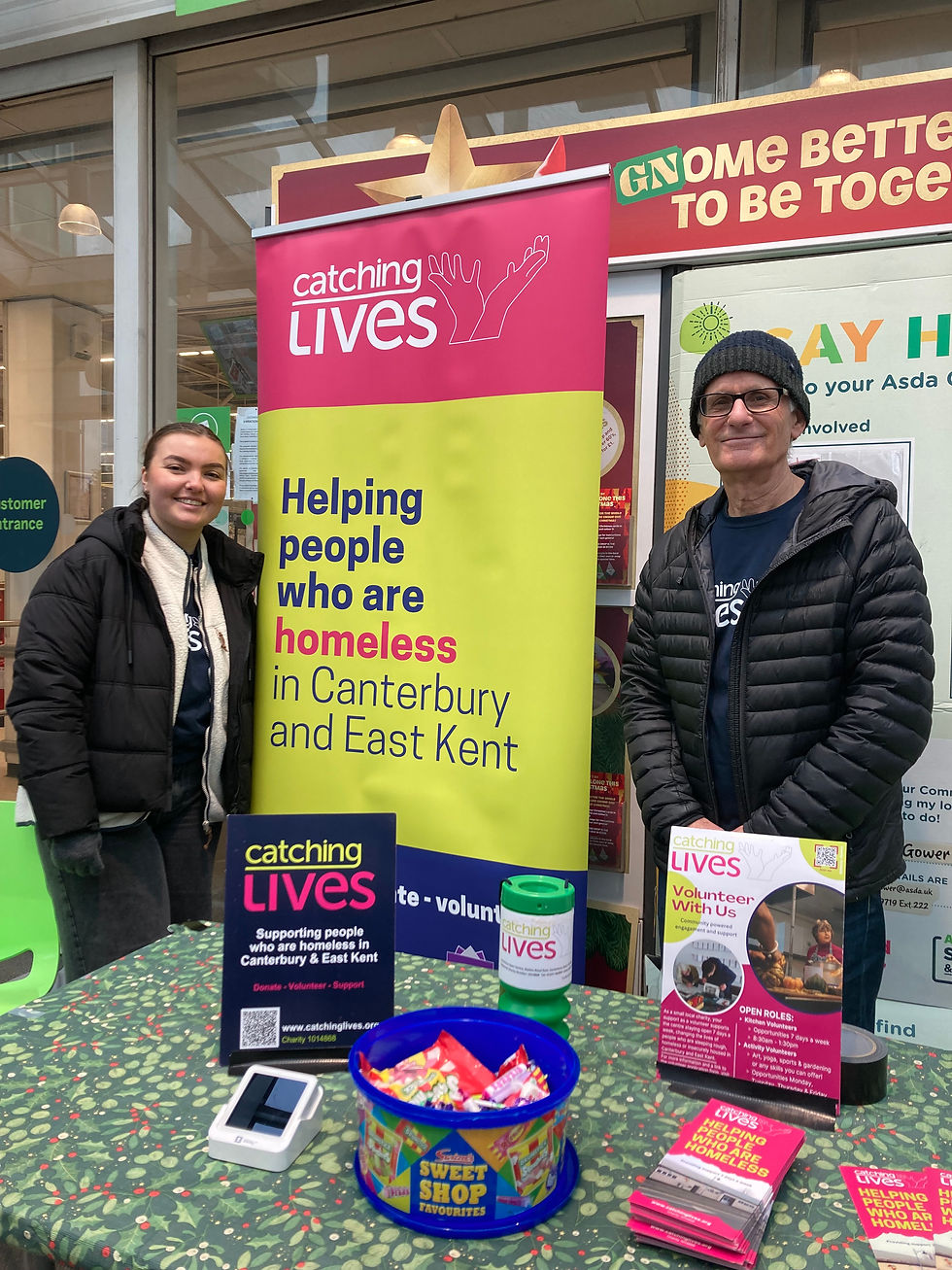 Fundraising Officer Georgia Jefferson with Volunteer Neil Sloman