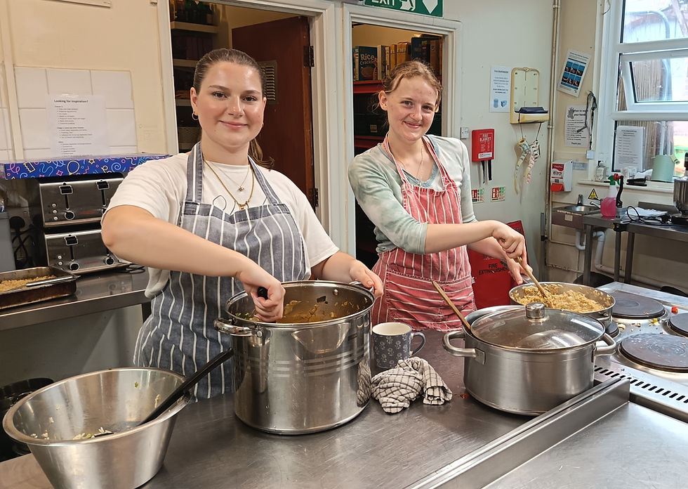 Lunch prepped by volunteers in our kitchen using donated supplies