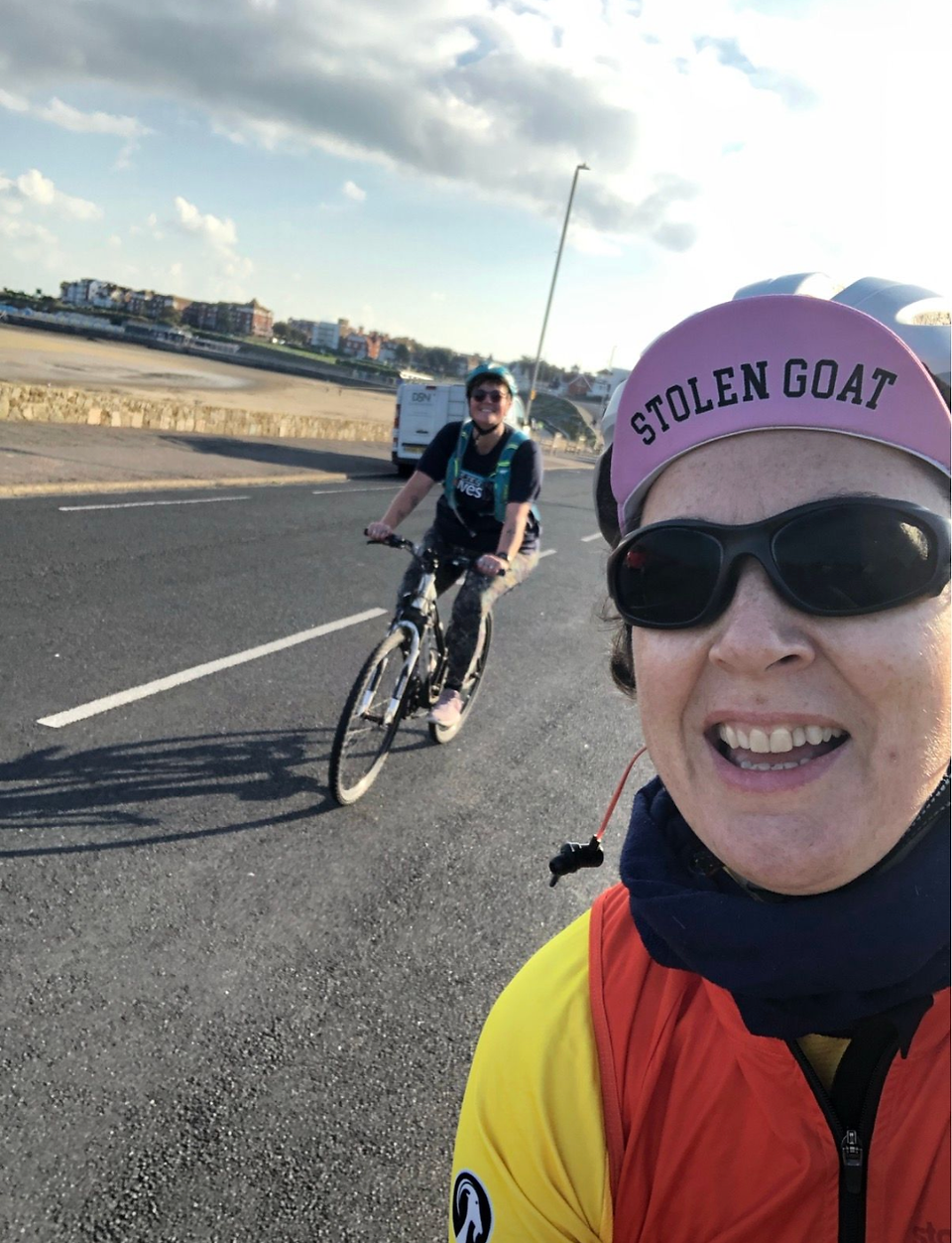 Rosie Bartlett cycling for Catching Lives fundraiser