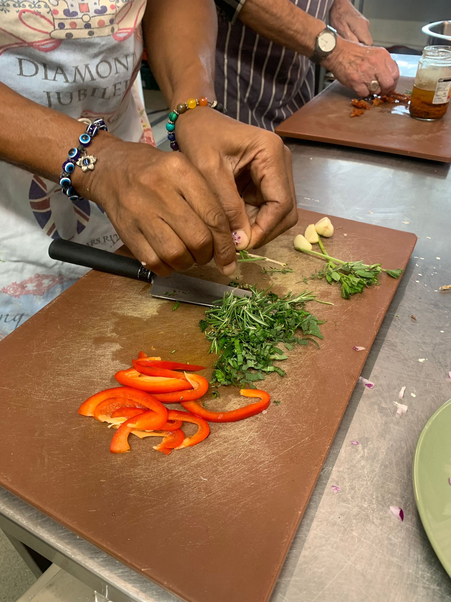 Chopping veg