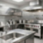 Cocina industrial limpia tras servicios de limpieza en Tampa