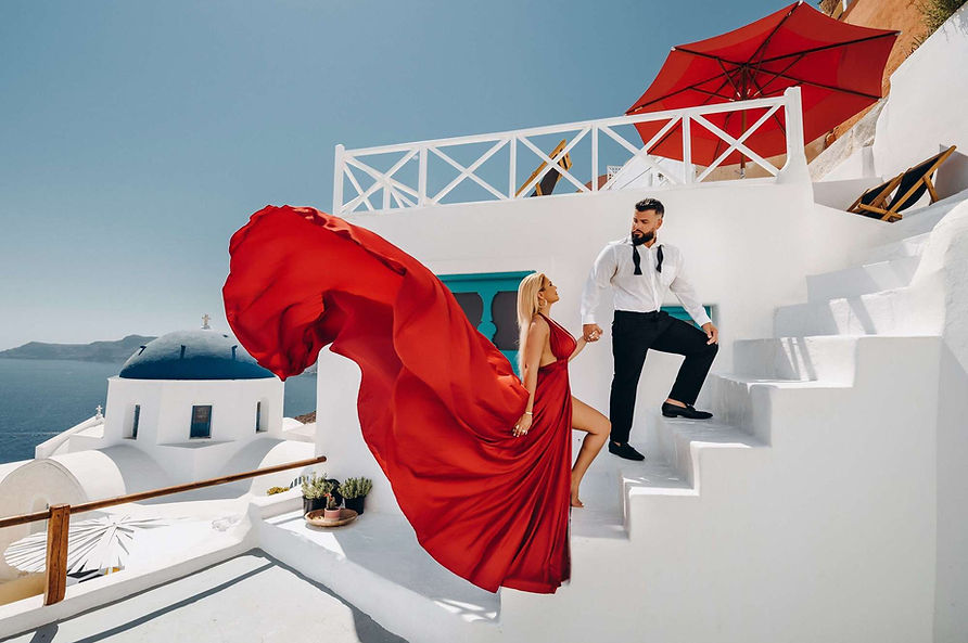 Santorini Flying Dress