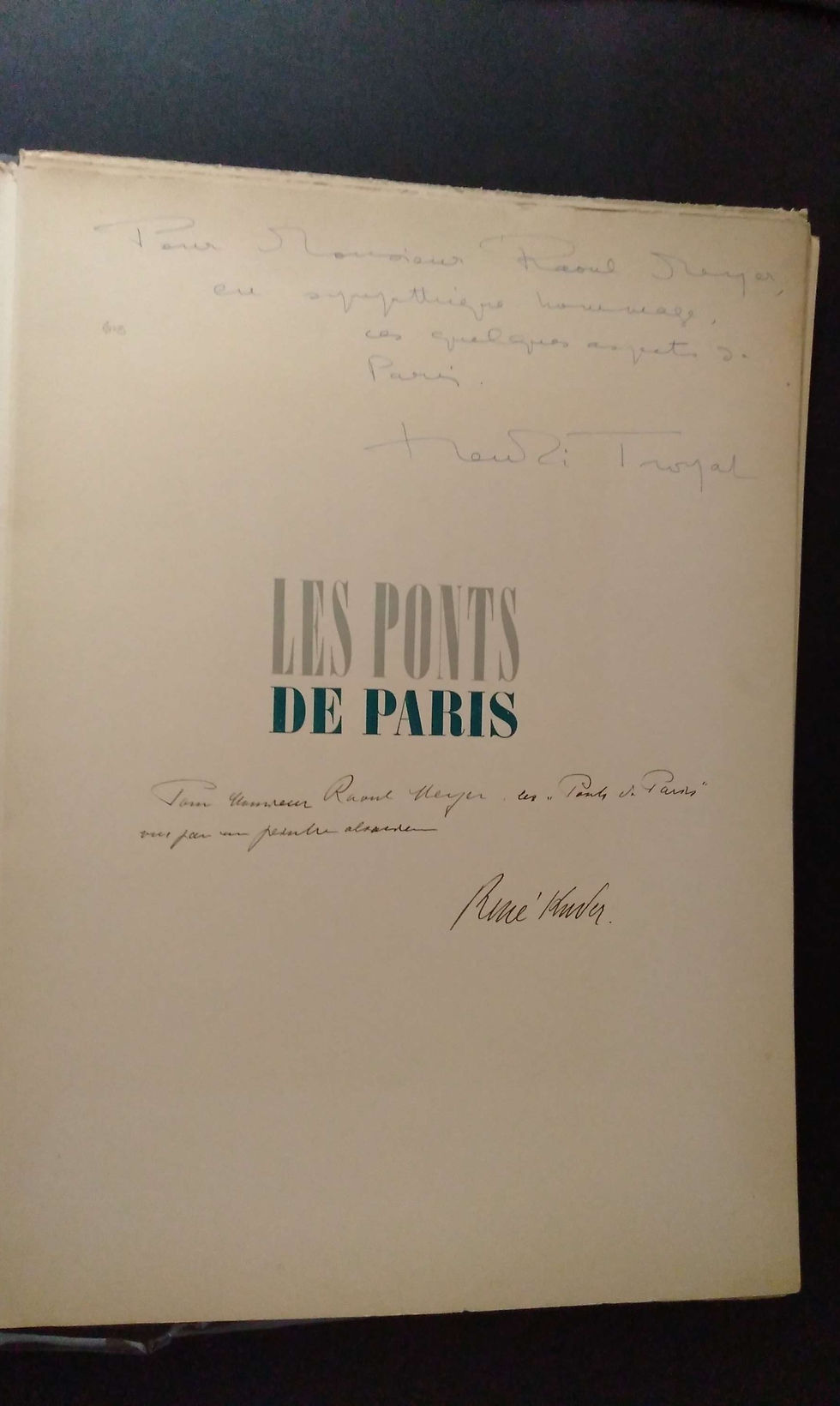 Miniature : Les Ponts de Paris, Aquarelles de René Kuder, Henri TROYAT, Edition originale.