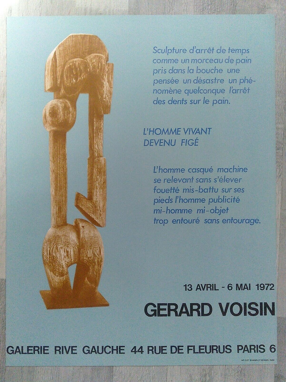 VOISIN Gérard -L'homme Vivant Affiche lithographique - Clot Bramsen - 1972