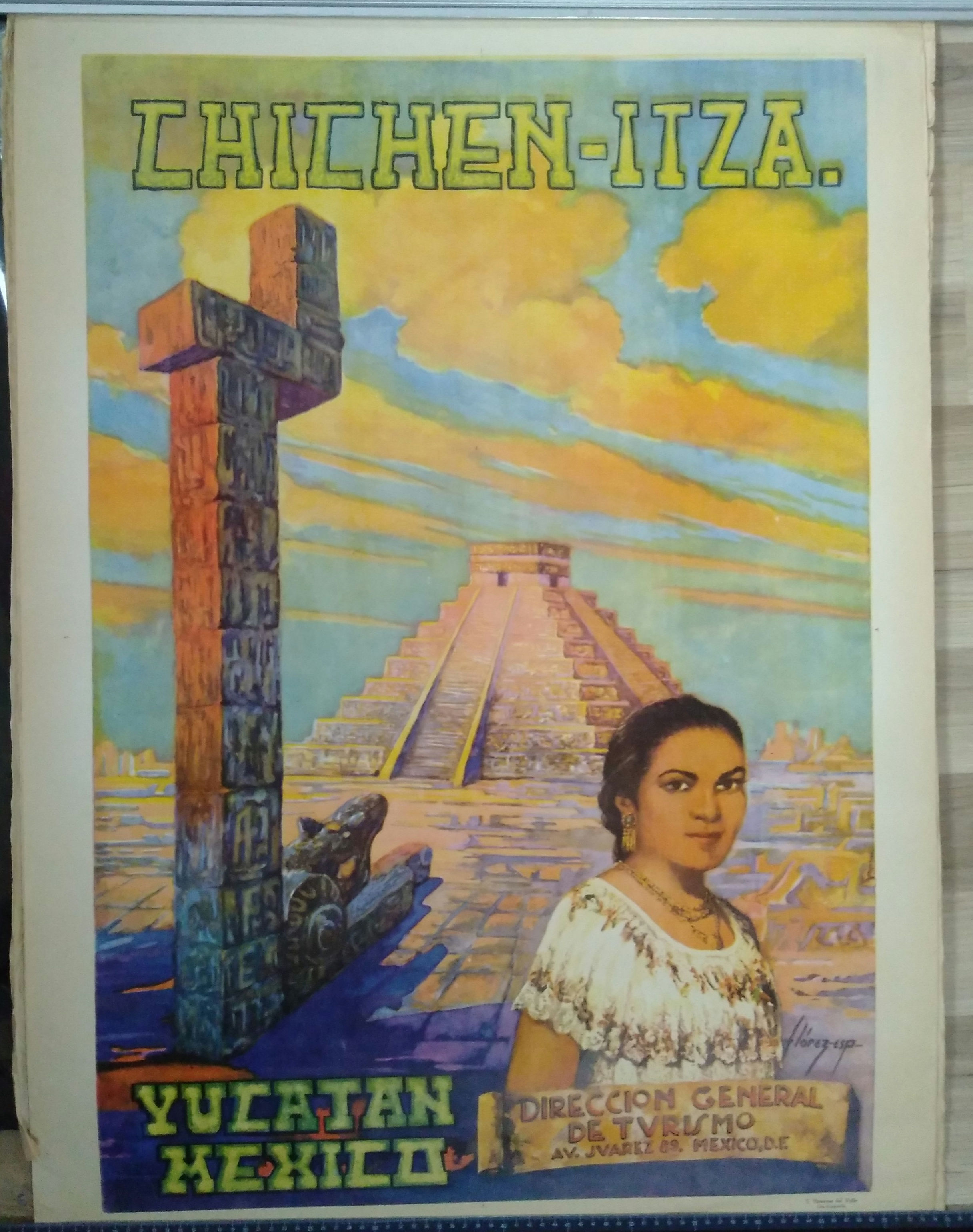 CHICHEN-IIZA, YUCATAN MEXICO, Florez, affiche