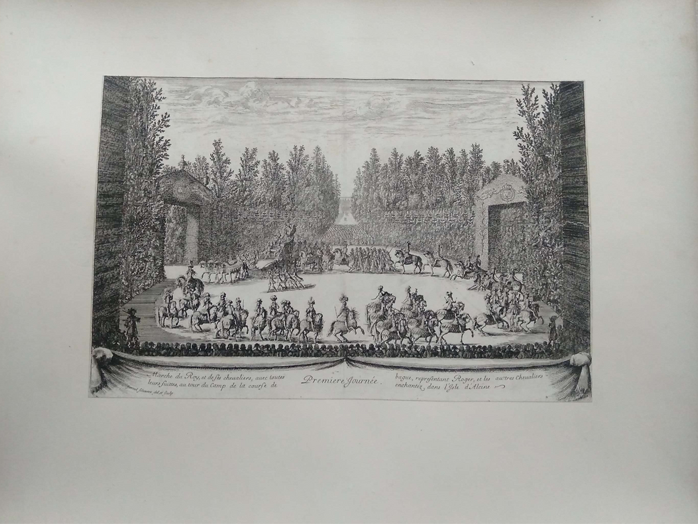 Miniature : Gravure, Israël Silvestre Les Plaisirs de l’Île enchantée, Versailles, Louis XIV
