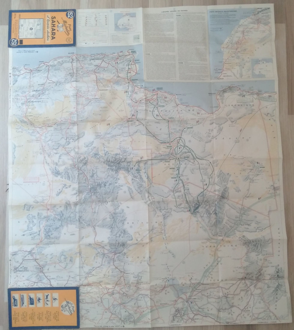 Michelin Map 152 Carte Michelin Sahara L'Epopee Leclerc 1954