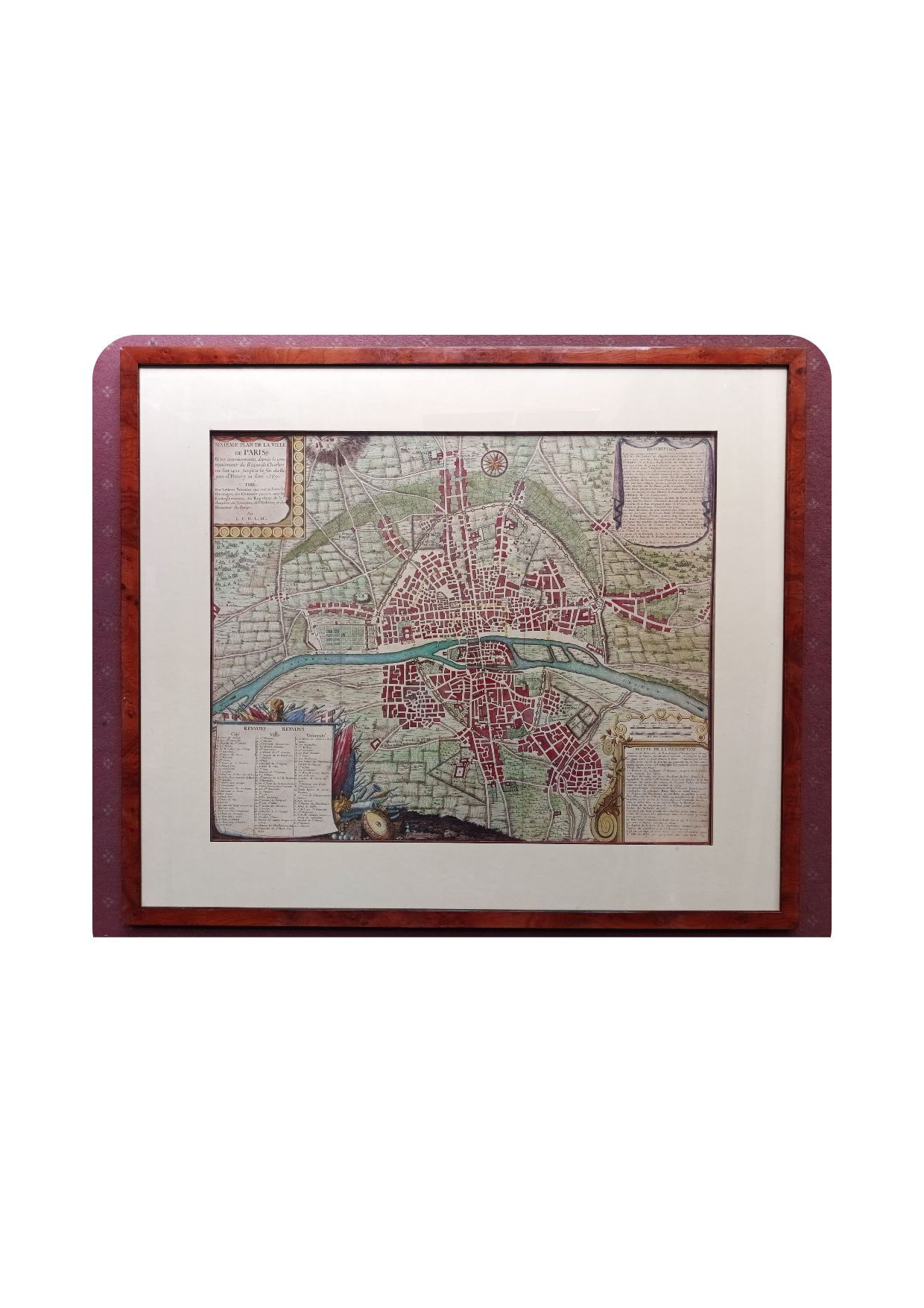Sixième plan de la ville de Paris, carte ancienne