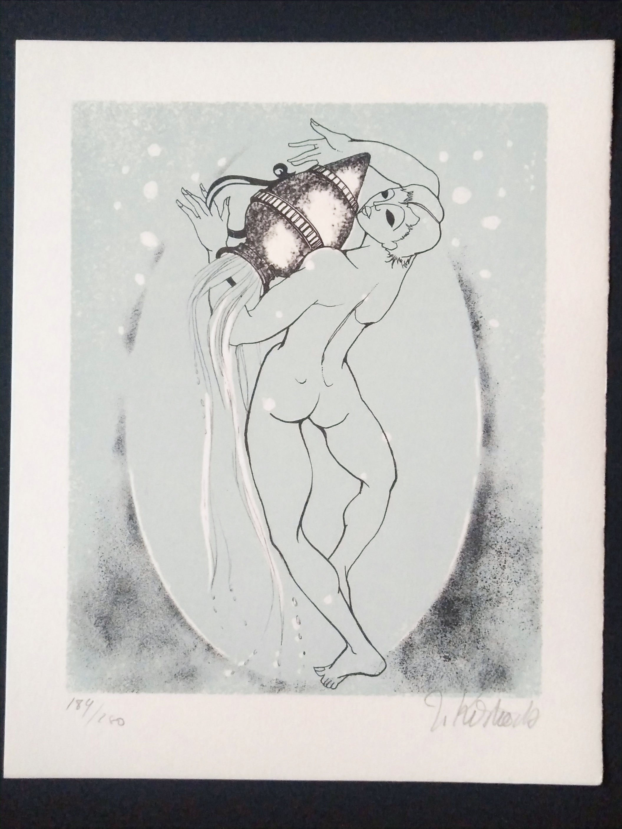 VERSEAU, signe du zodiaque, lithographie originale