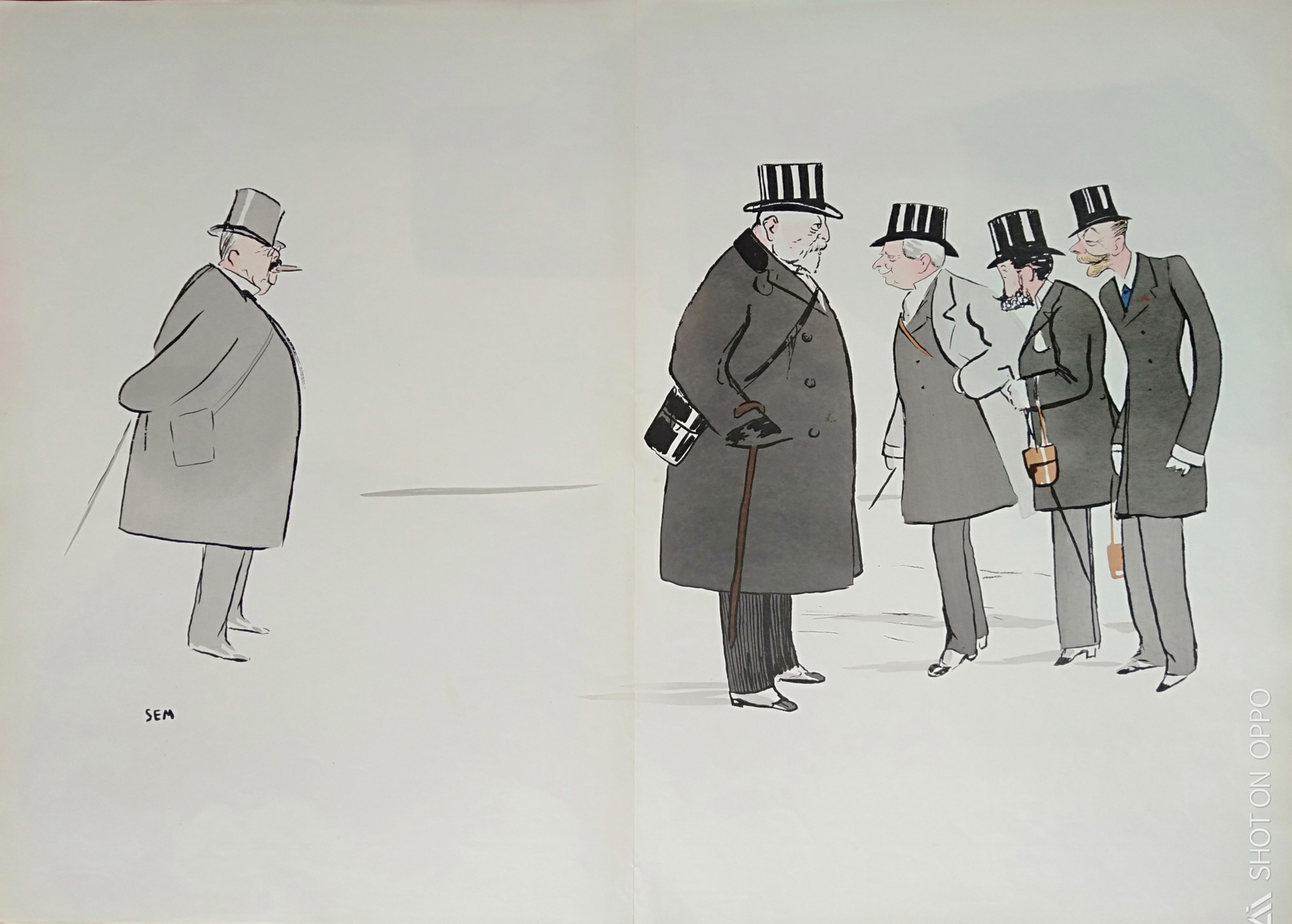 SEM Georges Goursat, Caricature, Chronique mondain, Edouard VII, 1900