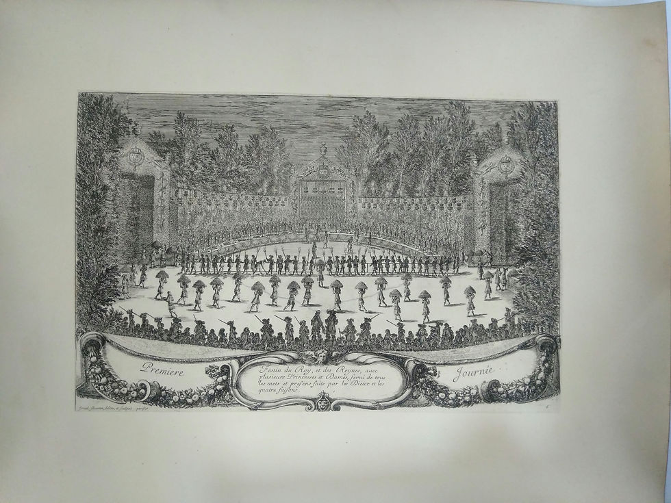 LES FETES DES PAISIRS DE L’ÎLE ENCHANTEE, 7-13 MAIS 1664, CHATEAU DE VERSAILLES, LOUIS XIV, ISRAEL SILVESTRE, GRAVURE