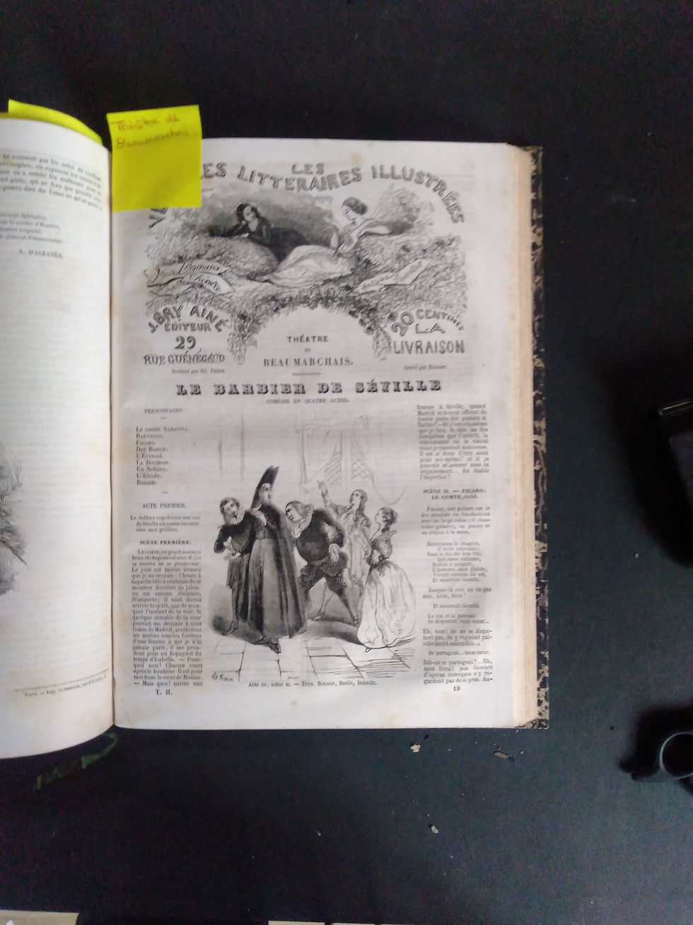 Miniature : LE SAGE Alain Rene - Gil Blas, la vengeance trompée par l amour -G. Havard 1849