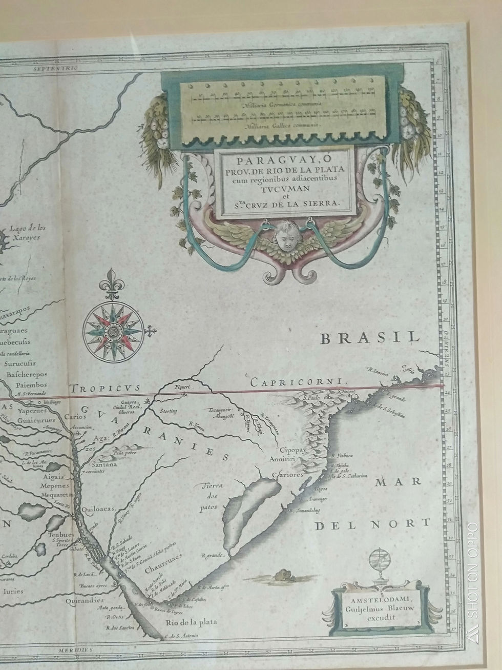 Miniature : BLAEU, GUGLIELMUS, LE PARAGUAY OU LA PROVINCE DE RIO DE LA PLATA, 1635
