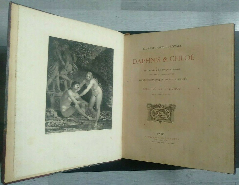 Miniature : Les Pastorales de Longus ou Daphnis & Chloé - PRUDHON - EISEN / AMYOT - 1873