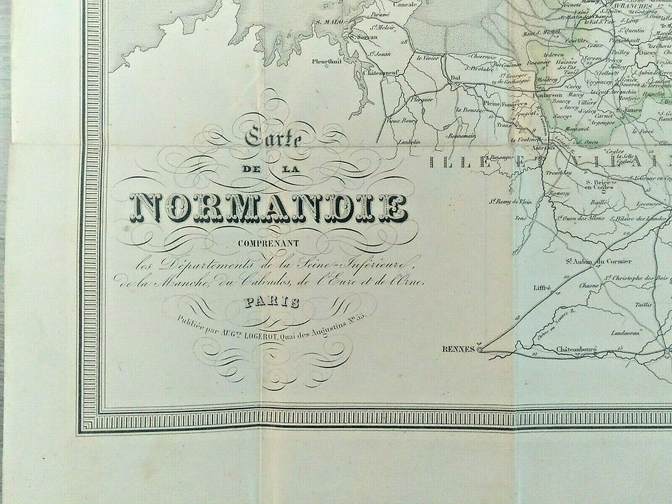 Miniature : Carte de la Normandie - Carte de la Normandie - Seine Inférieure - Logerot 1850