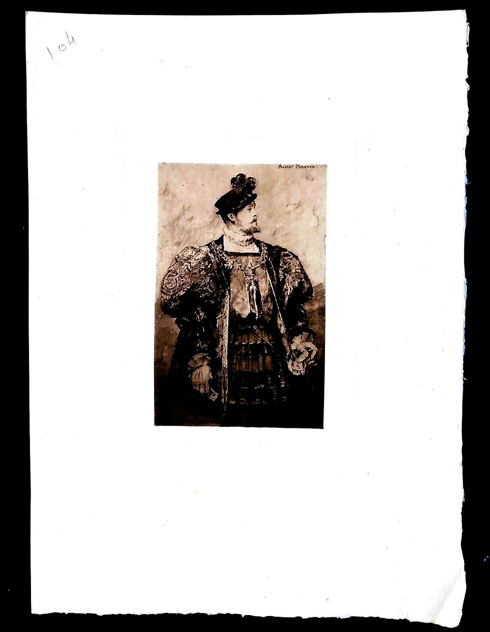 Gravure ancienne, Albert Maignan, Don Carlos, Hernani