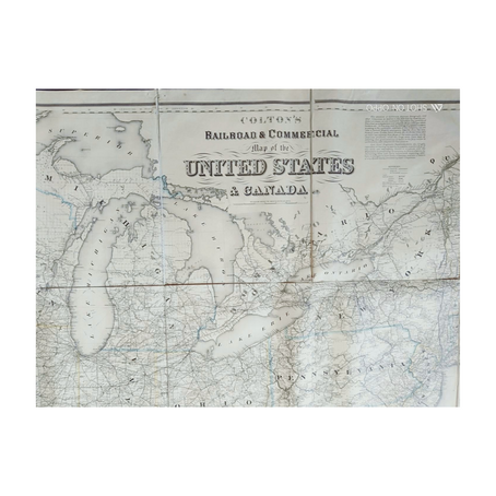 Colton’s Railroad & Commercial Map of the United States & Canada.
