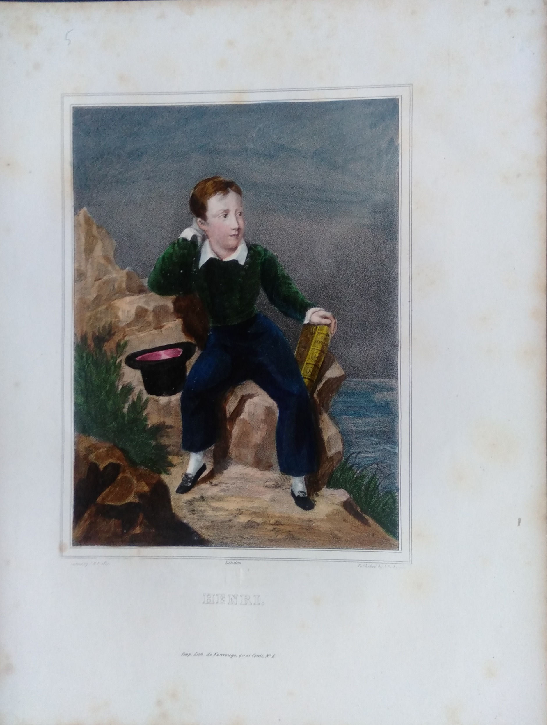 HENRI - Portrait, London, litho Fonrouge, 1830
