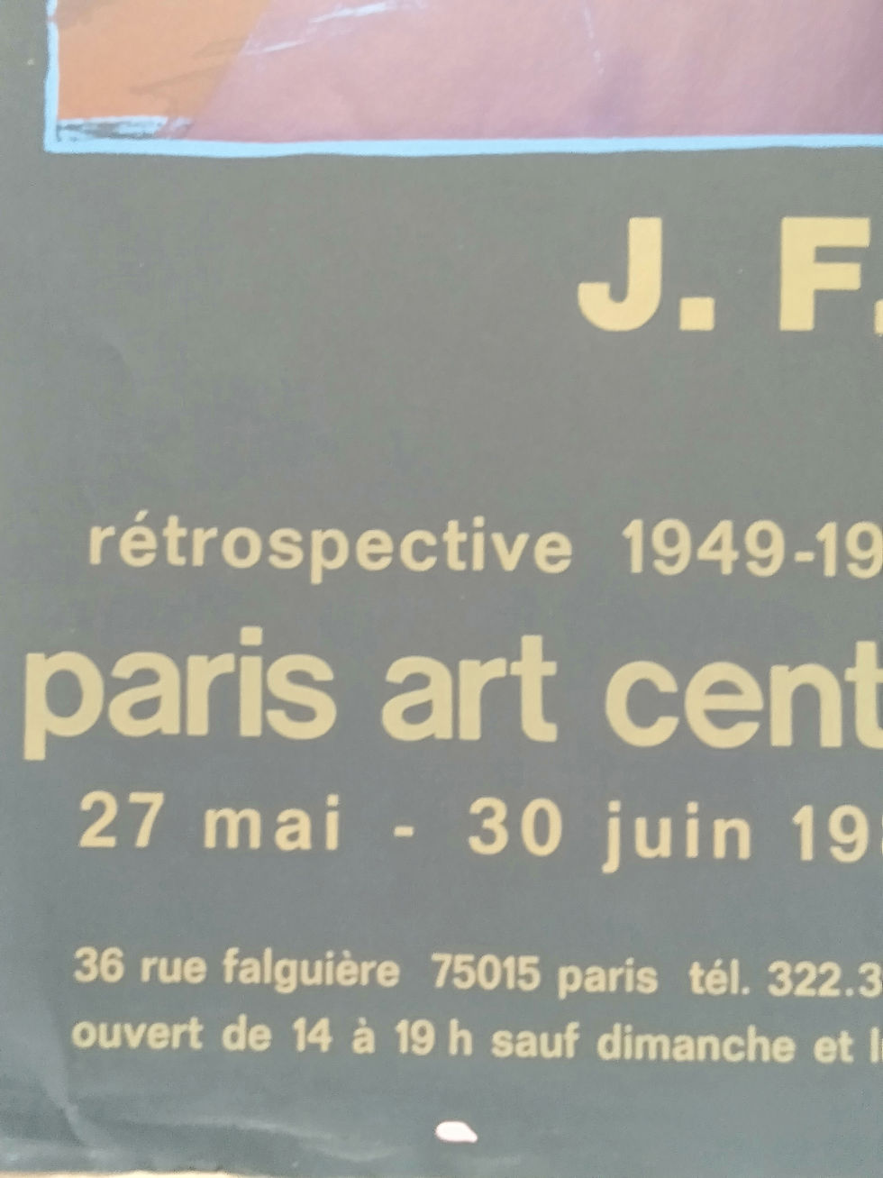 KOENIG J. F. - PARIS ART CENTER– AFFICHE ORIGINALE D’EXPOSITION - 1982 -82X50 CM