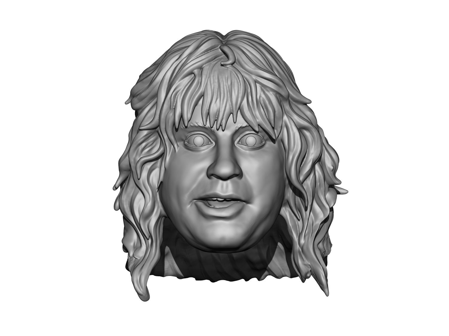 Ozzy Ozbourne WM2 1986 looks 3D printed custom action figure head