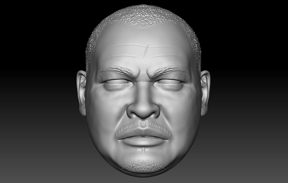 Hakushi 3D printed action figure head