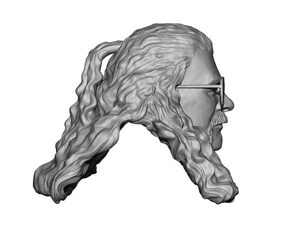 Thumbnail: Wild Bill Irwin with glasses 3D printed custom action figure head