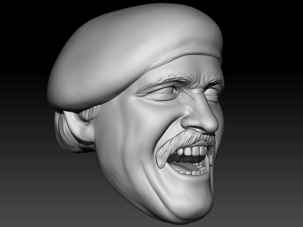 Thumbnail: General Adnan with hat attached 3D printed action figure head