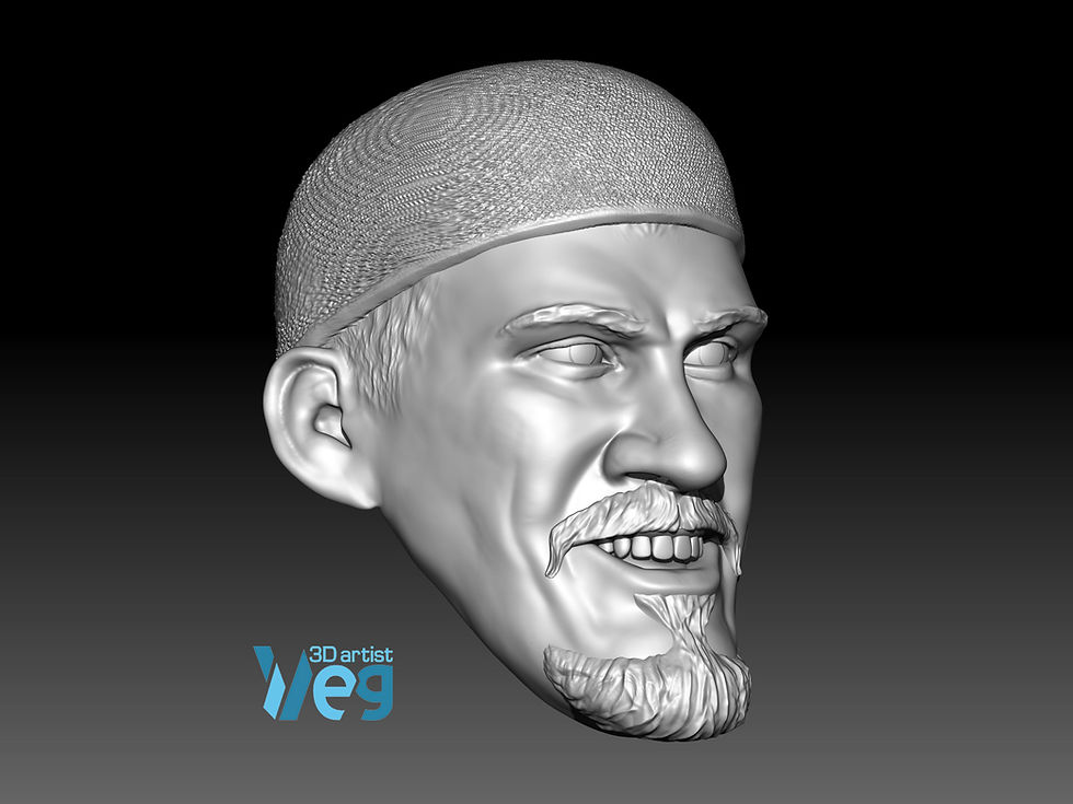 Thumbnail: Kurrgan Oddities variant 3D printed custom actiton figure head